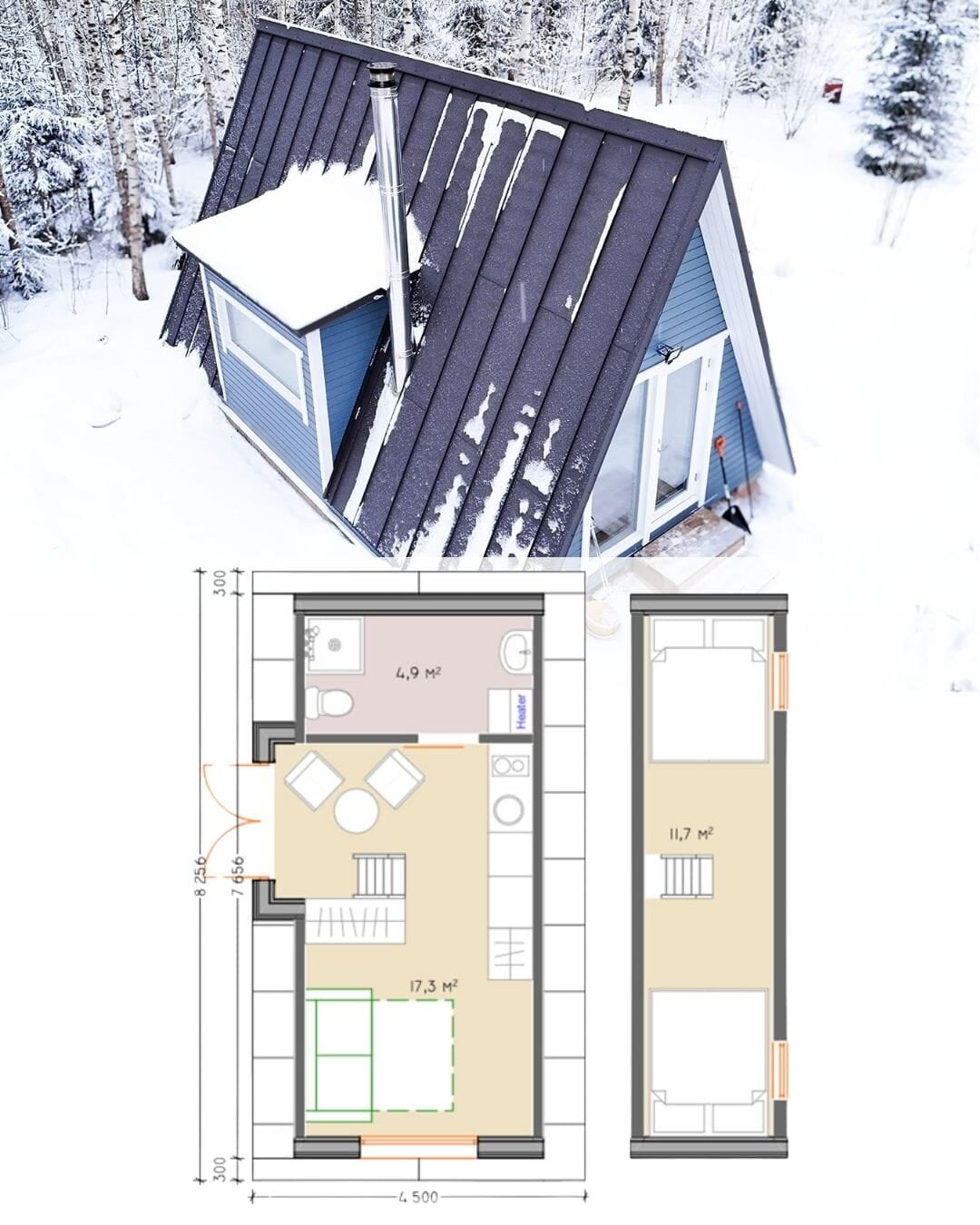 Solo+ 75 exterior and floor plan